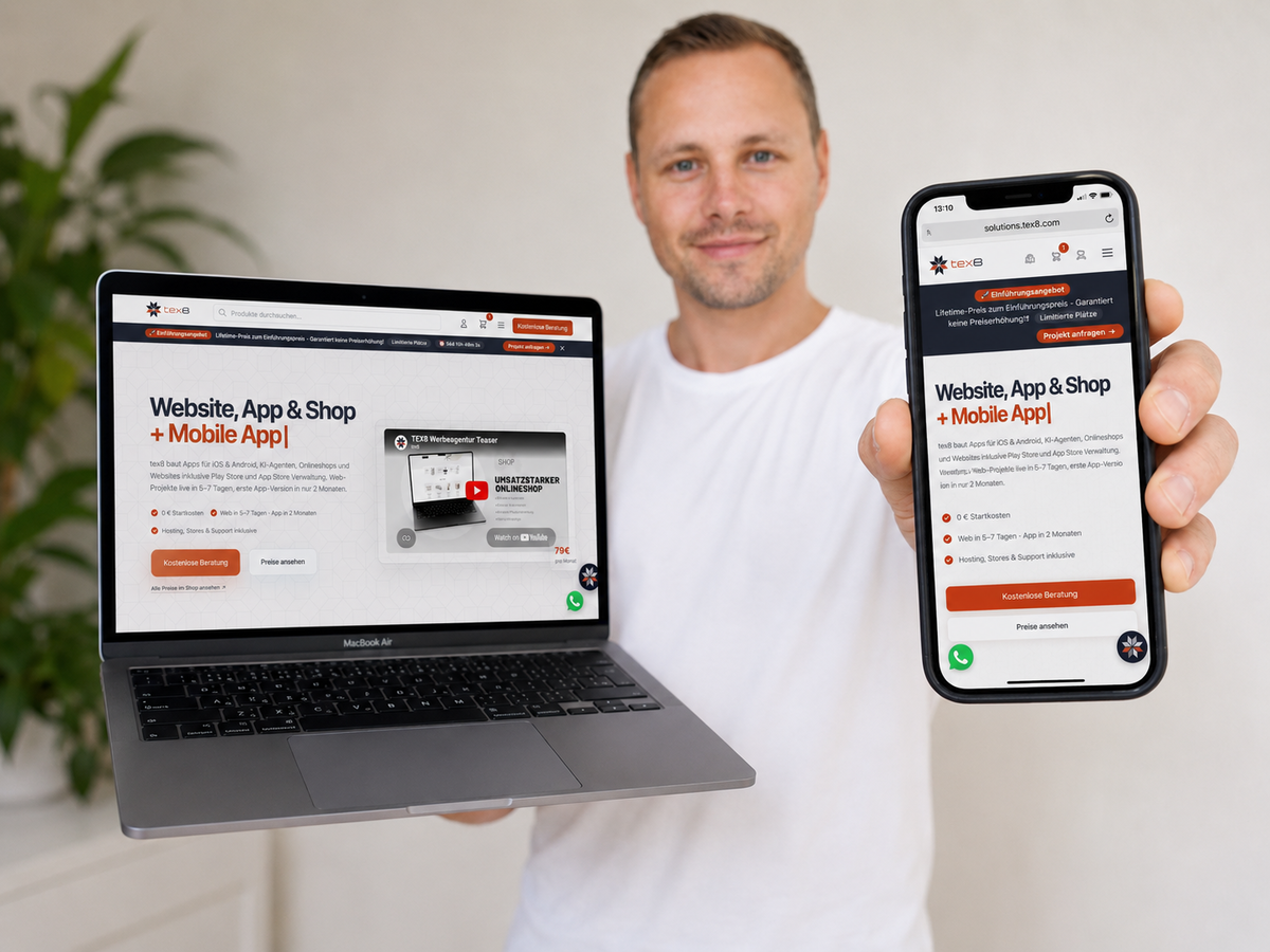 Website: professionell online und klar anfragbar | 12 Monate