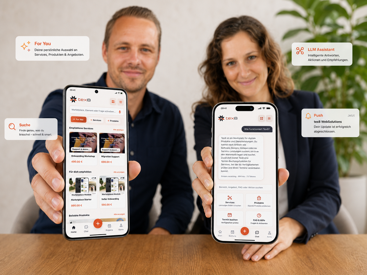 Mobile-App mit Push, Analyse und Kundenbindung | 24 Monate